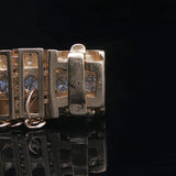 14k Yellow Gold 36g Heavy Ladies 4cttw Diamond Bar Link Bracelet 7"