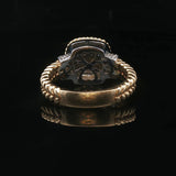 14k Yellow and White Gold Diamond Ladies Cluster Ring Size 6.75