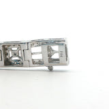 14k White Gold and 1.25cttw Diamond Vintage Filigree Link Bracelet 7"