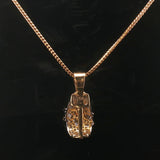 14k Yellow Gold and 1.75cttw Diamond Franco Link Pendant Necklace 18" or 20"