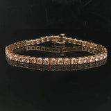14k Yellow Gold and 5.4cttw VS Diamond Ladies Tennis Bracelet 7"
