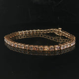 14k Yellow Gold and 5.4cttw VS Diamond Ladies Tennis Bracelet 7"