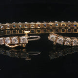 14k Yellow Gold and 5.4cttw VS Diamond Ladies Tennis Bracelet 7"
