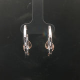 14k White and Rose Gold 0.50cttw Diamond Fancy Hoop Earrings