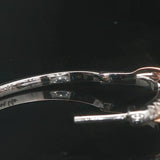 14k White and Rose Gold 0.50cttw Diamond Fancy Hoop Earrings