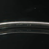 18k White Gold and 0.88cttw Baguette Diamonds Bangle Bracelet 6.5"