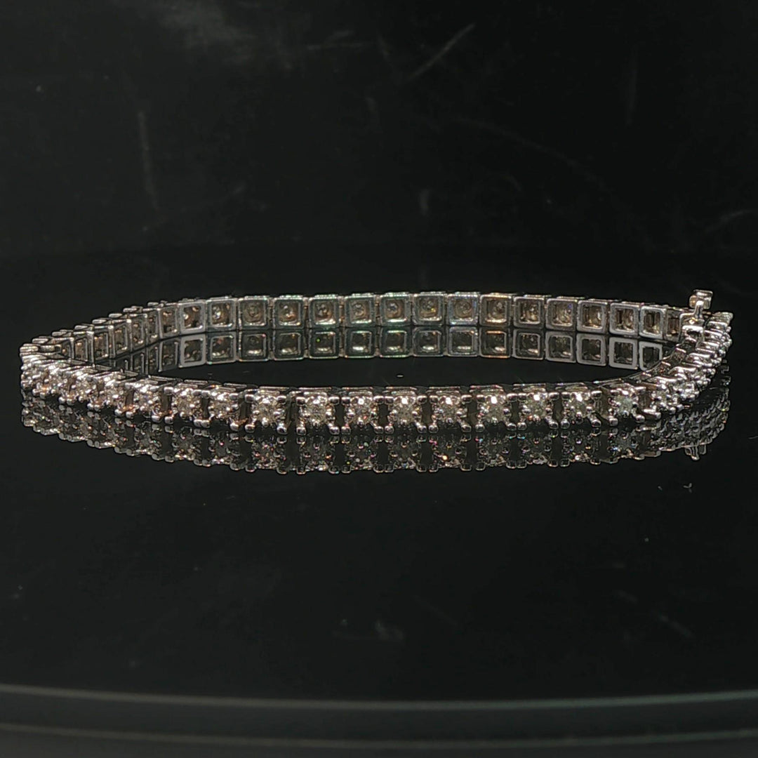 14k White Gold and 1cttw Diamond 11.2g Ladies Tennis Bracelet 7"