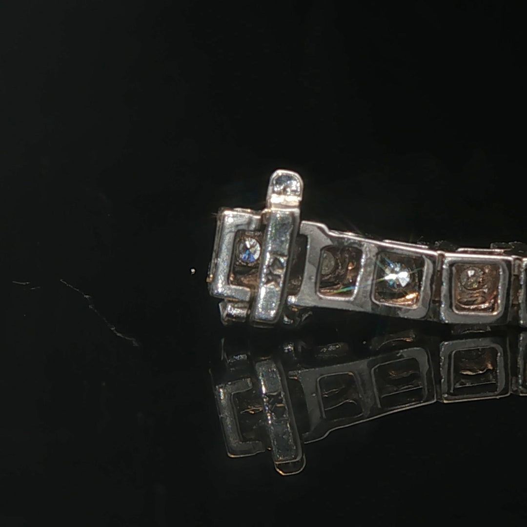14k White Gold and 1cttw Diamond 11.2g Ladies Tennis Bracelet 7"