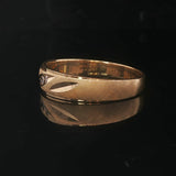 14k Yellow Gold and Diamond 5.9g Diamond Cut Men's Band Ring Size 12.5