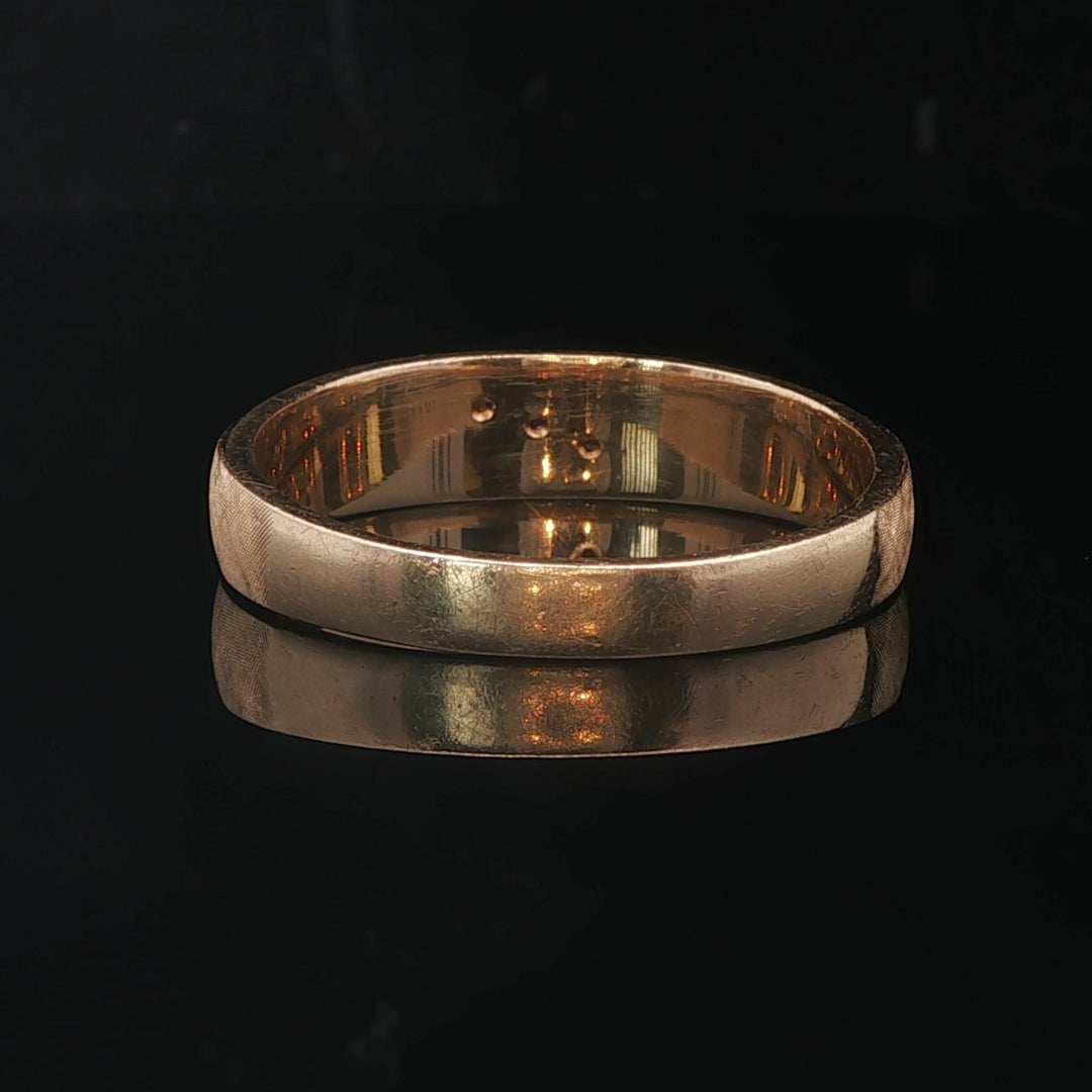 14k Yellow Gold and Diamond 5.9g Diamond Cut Men's Band Ring Size 12.5