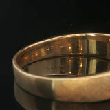 14k Yellow Gold and Diamond 5.9g Diamond Cut Men's Band Ring Size 12.5