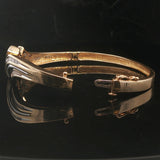 14k Yellow Gold and 1cttw Diamond 18.2g Ladies Bangle Bracelet 6.75"