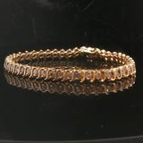 14k Yellow Gold and 4cttw Diamond Vintage S Link Tennis Bracelet 7"