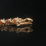 14k Yellow Gold and 2cttw Diamond Vintage S Link Tennis Bracelet 7"