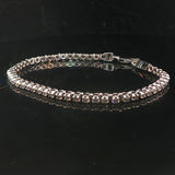14k White Gold and 1.5cttw Diamond Vintage Ladies Tennis Bracelet 7.75"