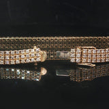 14k Yellow Gold and 4cttw Diamond 22.8g Three Row Tennis Bracelet 7"