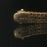 14k Yellow Gold and 4cttw Diamond 22.8g Three Row Tennis Bracelet 7"