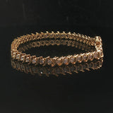 14k Yellow Gold and 2cttw Diamond Vintage S Link Tennis Bracelet 7"