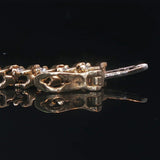 14k Yellow Gold and 2cttw Diamond Vintage S Link Tennis Bracelet 7"