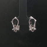 18k White Gold Amethyst and Diamond 6g Huggie Earrings