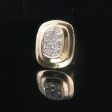 14k Yellow Gold and 0.50cttw Pave Diamond Men's Pinky Ring Size 5.5