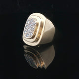 14k Yellow Gold and 0.50cttw Pave Diamond Men's Pinky Ring Size 5.5