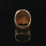 14k Yellow Gold and 0.50cttw Pave Diamond Men's Pinky Ring Size 5.5