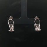14k White Gold and 0.50cttw Pave Diamond Huggie Earrings
