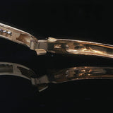 14k Yellow Gold 21g and 1.5cttw Diamond Vintage Bypass Bangle Bracelet 6.75"