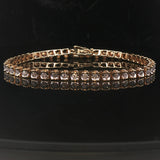 14k Yellow Gold and 1cttw Diamond 13g Vintage Tennis Bracelet 7.25"
