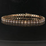 14k Yellow Gold and 1cttw Diamond 13g Vintage Tennis Bracelet 7.25"