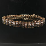 14k Yellow Gold and 1cttw Diamond 13g Vintage Tennis Bracelet 7.25"