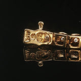 14k Yellow Gold and 1cttw Diamond 13g Vintage Tennis Bracelet 7.25"