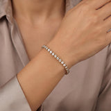 14k Yellow Gold and 1cttw Diamond 13g Vintage Tennis Bracelet 7.25"