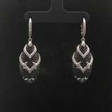 Gabriel & Co. 18k White Gold and 0.70cttw Diamond Drop Dangle Earrings 1.8"
