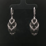 Gabriel & Co. 18k White Gold and 0.70cttw Diamond Drop Dangle Earrings 1.8"