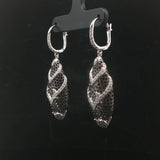 Gabriel & Co. 18k White Gold and 0.70cttw Diamond Drop Dangle Earrings 1.8"