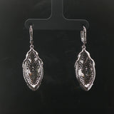 Gabriel & Co. 18k White Gold and 0.70cttw Diamond Drop Dangle Earrings 1.8"