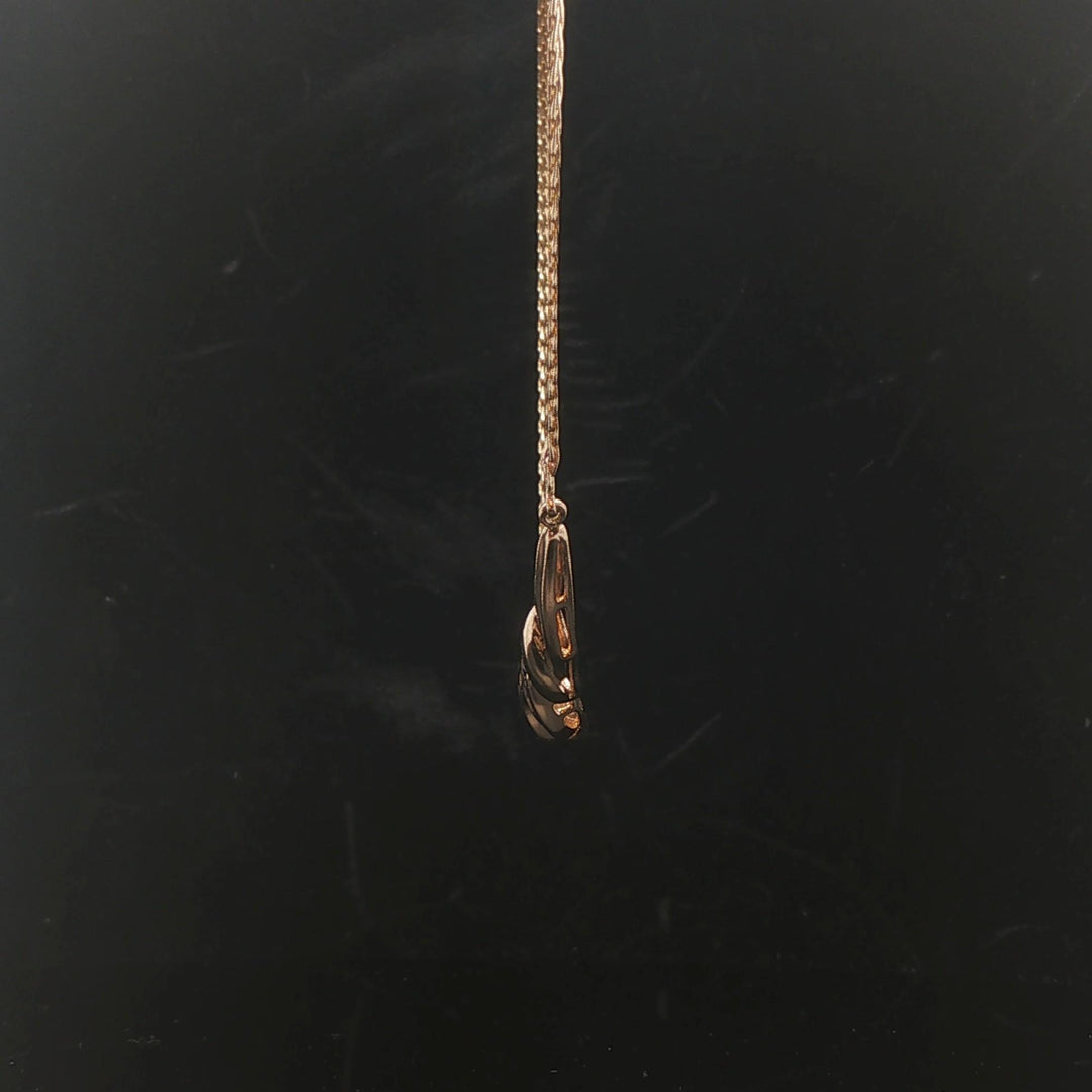 14k Yellow Gold Sapphire and Diamond 7.7g Ladies Pendant Necklace 16"