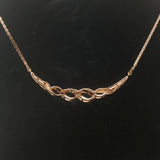 14k Yellow Gold Sapphire and Diamond 7.7g Ladies Pendant Necklace 16"