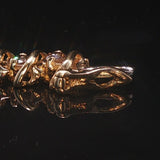 14k Yellow Gold and 3cttw Diamond Vintage S Link Tennis Bracelet 7.25"