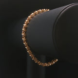 14k Yellow Gold and 3cttw Diamond Vintage S Link Tennis Bracelet 7.25"