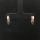 14k Yellow Gold and 0.25cttw Diamond Huggie Earrings