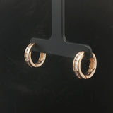 14k Yellow Gold and 0.25cttw Diamond Huggie Earrings