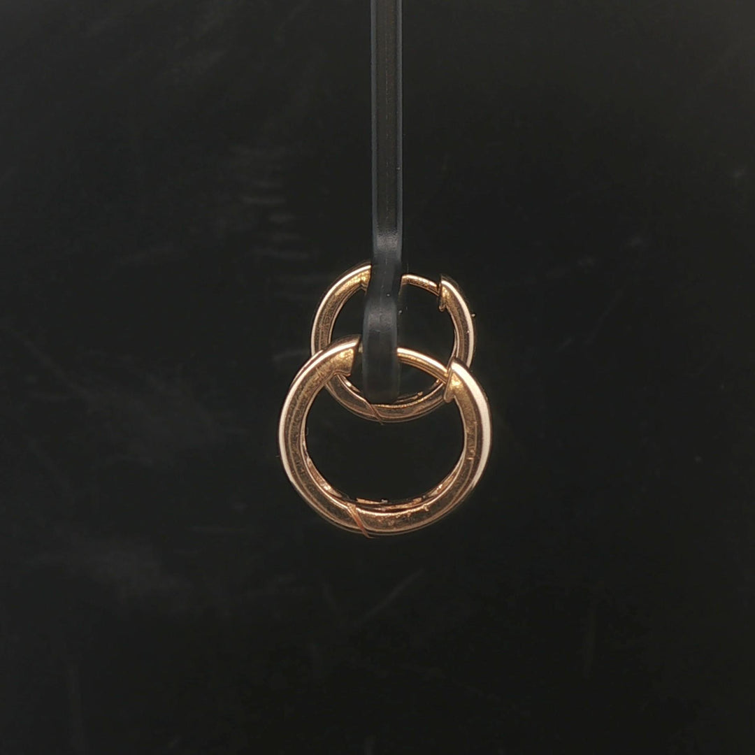 14k Yellow Gold and 0.25cttw Diamond Huggie Earrings