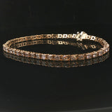 14k Yellow Gold and 2.5cttw Diamond Vintage Tennis Bracelet 7"