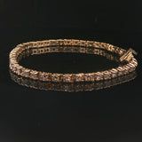 14k Yellow Gold and 2.5cttw Diamond Vintage Tennis Bracelet 7"