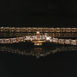 14k Yellow Gold and 2.5cttw Diamond Vintage Tennis Bracelet 7"