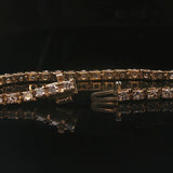 14k Yellow Gold and 2.5cttw Diamond Vintage Tennis Bracelet 7"