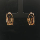 18k Yellow Gold Multi Gemstone and Diamond 12.4g Huggie Earrings